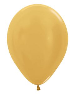 11 inch Metallic Gold Latex Balloon PMS 875