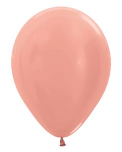 11 inch Metallic Rose Gold Latex Balloon PMS 7606