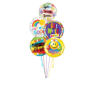 Get Well Balloon Bouquet (5 Balloons)
