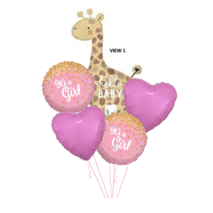 Hello Baby Girl (5 Balloons)
