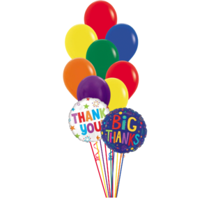 Rainbow Thank You Balloon Bouquet (10 balloons)